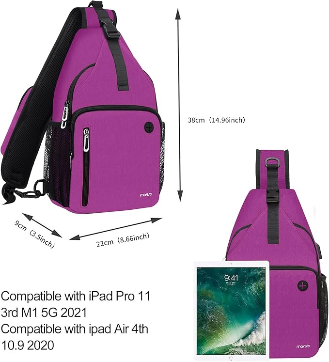 MOSISO Sling Backpack Bag, Crossbody Shoulder Bag Travel Hiking Daypack Chest - Image 5