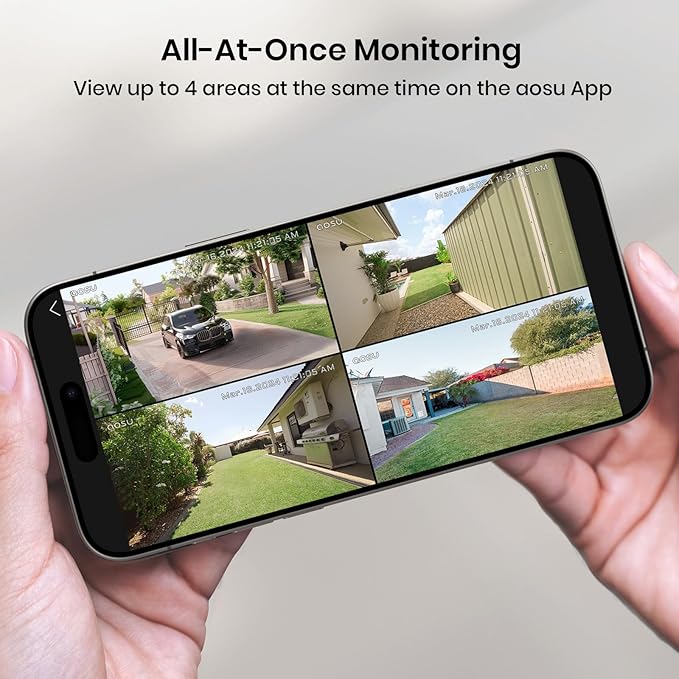 aosu Security Cameras Outdoor Wireless, 2 Cam-Kit, No Subscription, - Image 3