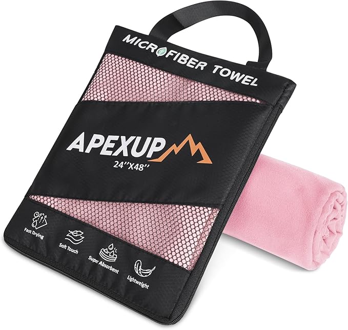 APEXUP Microfiber Travel Towel, Ultra Absorbent Quick Dry Towels, Lightweight by APEXUP