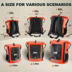 Waterproof Backpack Dry Bag 35L/55L/85L – Heavy Duty Roll-Top Hiking Backpack - Image 2
