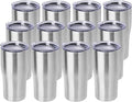DOMICARE 20oz Tumbler with Lid Stainless Steel Tumblers Bulk, Double Wall by VisittheDOMICARE