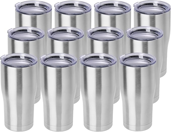 DOMICARE 20oz Tumbler with Lid Stainless Steel Tumblers Bulk, Double Wall by VisittheDOMICARE