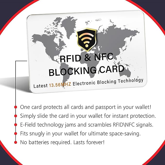 SaiTech IT 5 Pack RFID Blocking Card NFC Contactless Debit/Credit Card ATM - Image 5