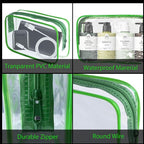 16 Pieces Clear Makeup Bag PVC Zippered Clear Toiletry Carry Pouch Portable - Image 4