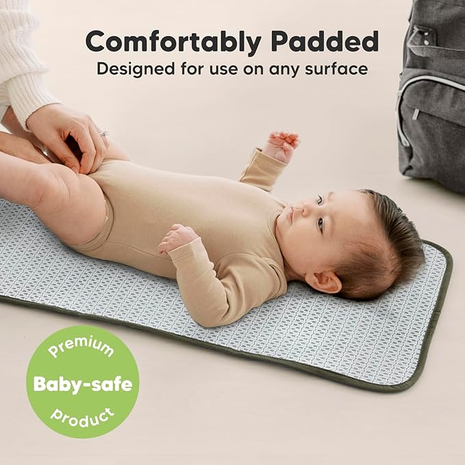 KeaBabies Portable Diaper Changing Pad, Easy Wipe Clean - Image 5