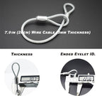 15 pcs 7.9 inch 3mm Thickness Stainless Steel Wire Cable - Image 2