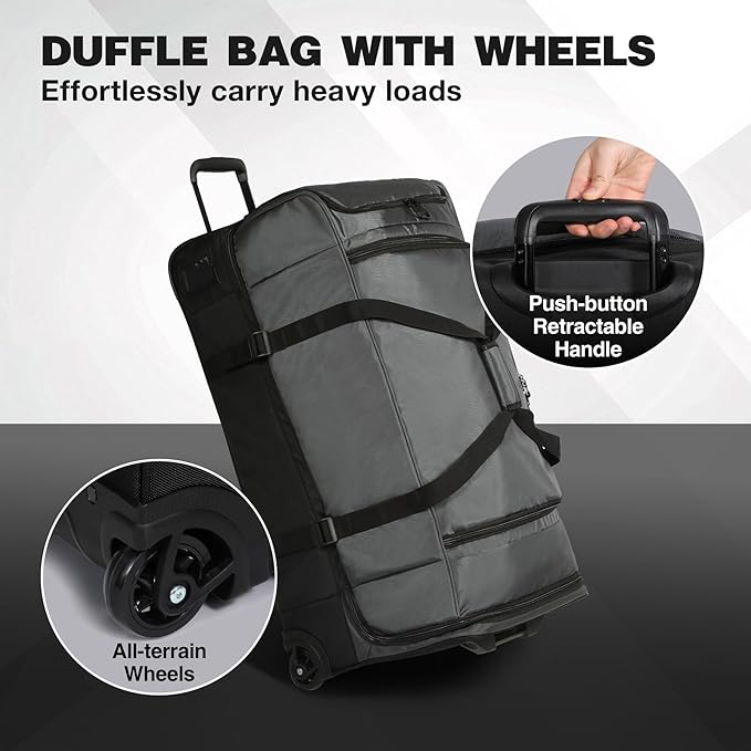 REDCAMP Large Rolling Duffle Bag - Image 8