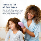 Crave Naturals Glide Thru Detangling Brush For Natural, Curly, Straight, Wet or Dry Hair - Gentle Detangler Brush Styling Tool for Adults, Kids, Toddlers and Little Girls - 7.5 x 3 in, Pink