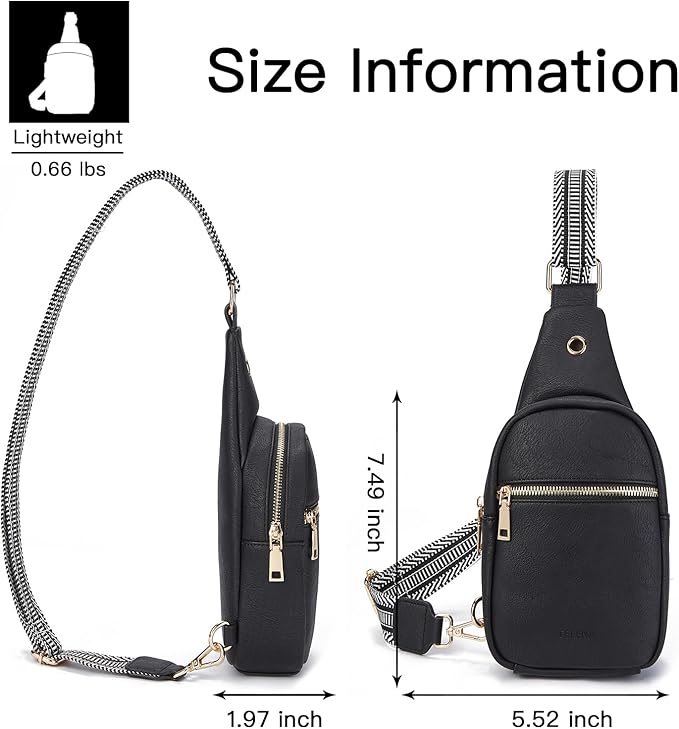Telena Small Sling Bag for Women Leather Crossbody Fanny Packs Chest Bag for - Image 6
