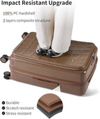 aji Expandable Top Opening 26 Inch Checked Luggage - Image 6