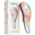 Crave Naturals Glide Thru Hair Brush - Detangler Brush for Curly, Straight, Wet or Dry Hair - Gentle Detangling Brushes for Adults, Kids, Toddlers - Hair Accessories for Women - 7.5x3" Soft Hazy Swirl
