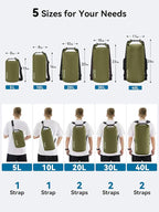 HEETA Waterproof Dry Bag for Women Men 5L/10L/20L/30L/40L Roll Top Lightweight - Image 2