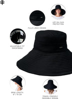 Coolibar UPF 50+ Women's Brittany Beach Hat - Image 3