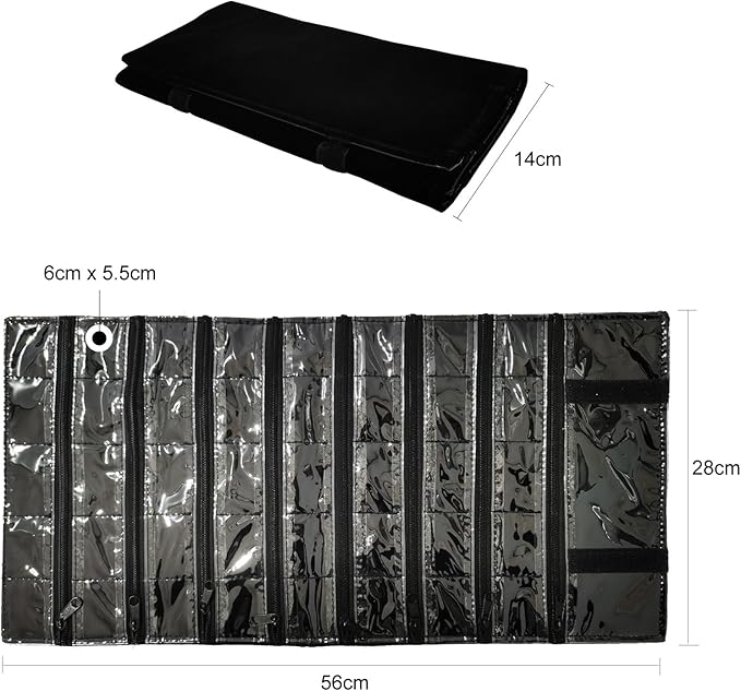 Travel Jewelry Roll Bag Portable Organizer Pouch - Image 5