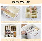 Shoe Organizer for Closet, Foldable Shoe Storage Bins - Image 3