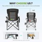 HIGH POINT SPORTS Oversized Folding Camping Chairs - Image 5