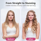 1 Inch Curling Wand for Long Hair, Extra Long Barrel Ceramic Curling Wands, 7 Adjustable Heats for All Hair Type, 110-240V Dual Voltage Wand Curler, 60 Minutes Auto Shut Off