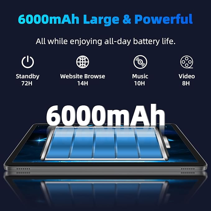 Android 14 Tablet, 10 inch Tablets, Octa Core CPU, 10GB+64GB+512GB Expansion - Image 3