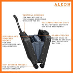 All Aluminum Lightweight 16” Premium Vertical Underseat Carry-On Luggage. - Image 3