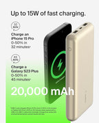 Belkin Portable Charger, USB-C Power Bank 20000 mAh w/ 2xUSB-A Ports, 15W - Image 7