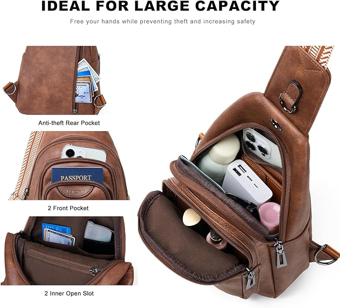 10L Crossbody Sling Bag for Women Men Anti Theft Cross Body Fanny Pack Belt Bag - Image 4