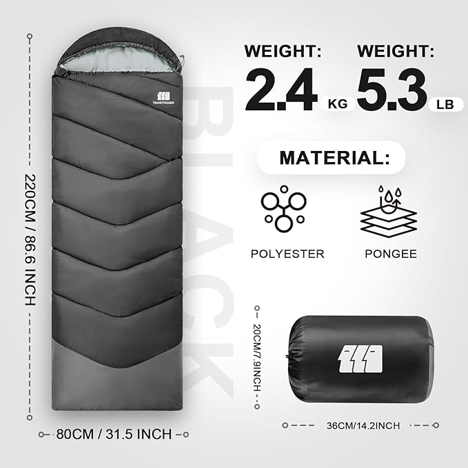 Sleeping Bags for Adults Cold Weather, Waterproof, Lightweight Sleeping Bag for - Image 2