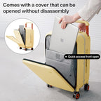 mixi Carry On Luggage Wide Handle Luxury Design Rolling Travel Suitcase PC - Image 2