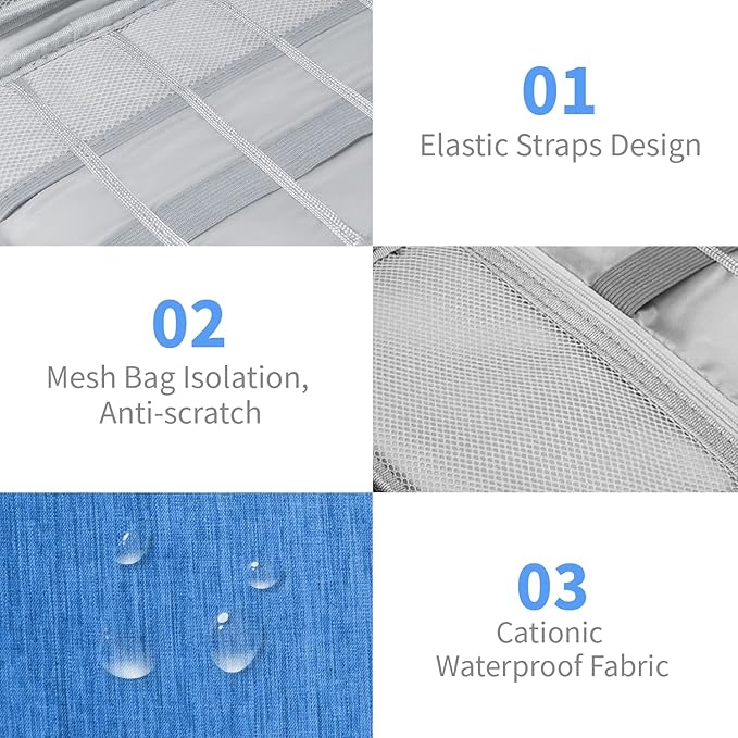 Electronics Travel Organizer, Portable Waterproof Electronic Travel Storage Bag - Image 4