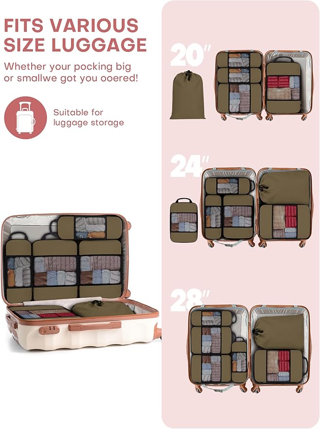 6 PCS Set Compression Packing Cubes - Image 3