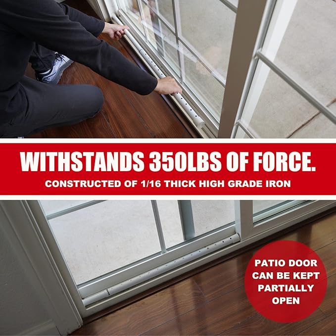 SECURITYMAN 2-in-1 Door Security Bar & Sliding Patio Door Security Bar via - Image 5