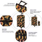 7-Mi Luggage Cover Thickened 19/22/26/30 Inch Suitcase Spandex Black Protector - Image 3