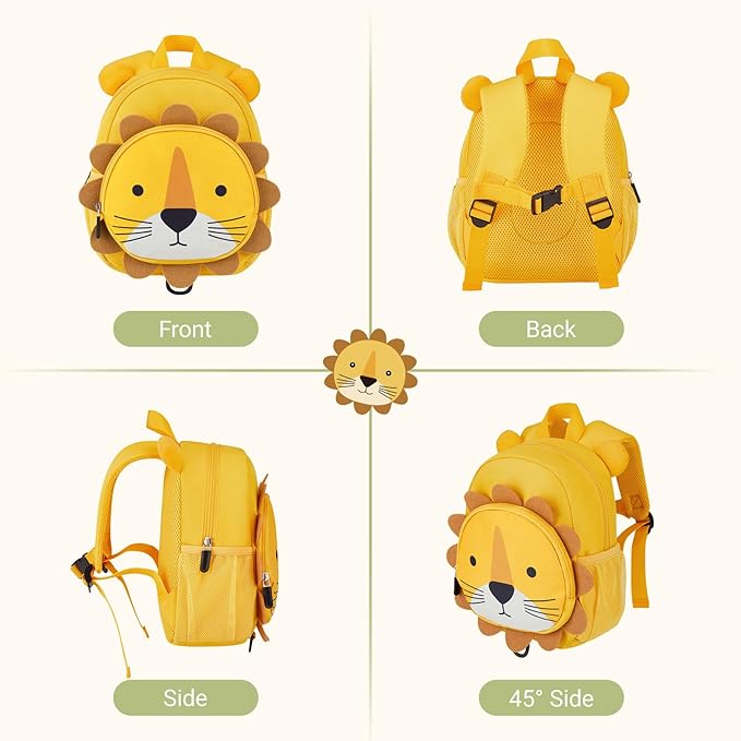 mommore Toddler Backpack for Girls Boys 2-4, 3D Cartoon Mini Kids Travel Bag - Image 6
