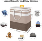 HomeHacks 2-Pack Large Laundry Basket, Waterproof, Freestanding Laundry Hamper - Image 4