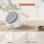 DreamSky Sound Machine for Sleep, 26 Sounds & RGB Night Light, USB-C Powered - Image 8