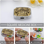 Metal 2 Compartment Pill Organizer Travel Friendly Portable Compact Pill Box - Image 4