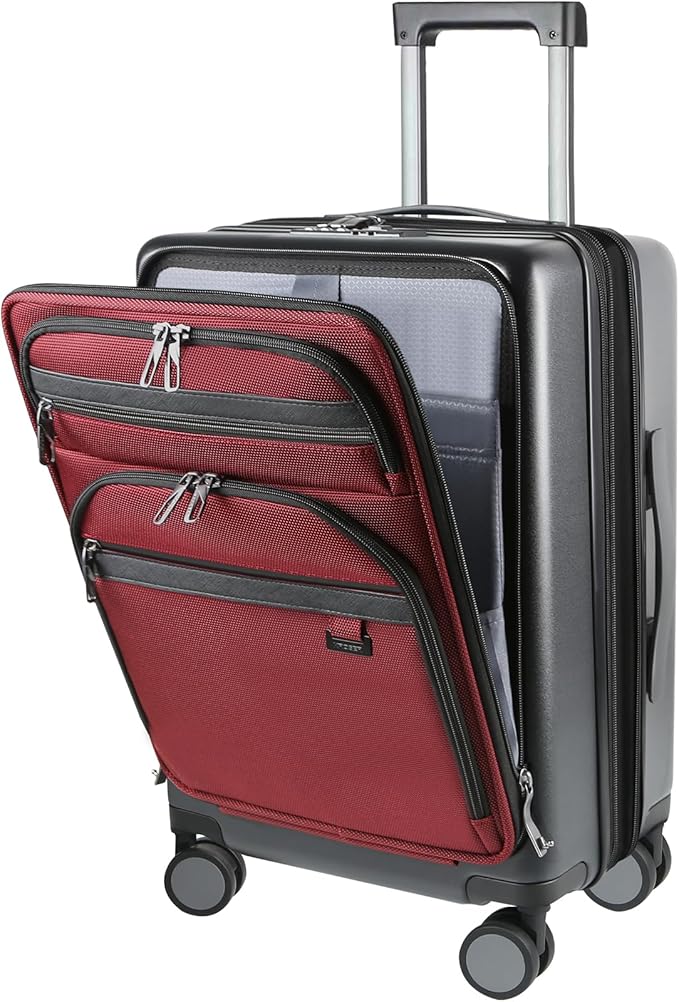 KROSER Hardside Expandable Carry On Luggage 22x14x9 Airline Approved by KROSER