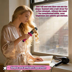 Volumizing Hair Brush, Heat Resistant Curling & Blowout Brush with 17 Anti-Slip Teeth for Smooth, Bouncy Curls - Salon Quality at Home, Gentle on All Hair Types