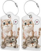 Set of 2 Cute Cats Luggage Tags by SNAPMADE