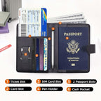 Melsbrinna Premium Leather Passport Holder Covers Case, Waterproof Rfid - Image 2