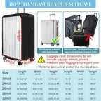 Yotako Upgraded Zippered Transparent PVC Suitcase Cover, No Disassembly - Image 5