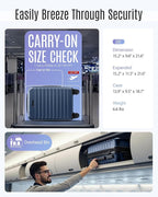LIGHT FLIGHT Luggage Sets, Carry On Luggage 22x14x9 Airline Approved, Carry On - Image 3