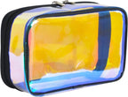 Iridescent TPU Travel Cosmetic Makeup Bag Holographic Clear Makeup Kit - Image 9