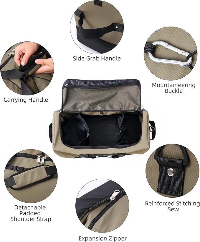 CONTAIL 32”110L Expandable 140L Rolling Duffle Bag - Image 8