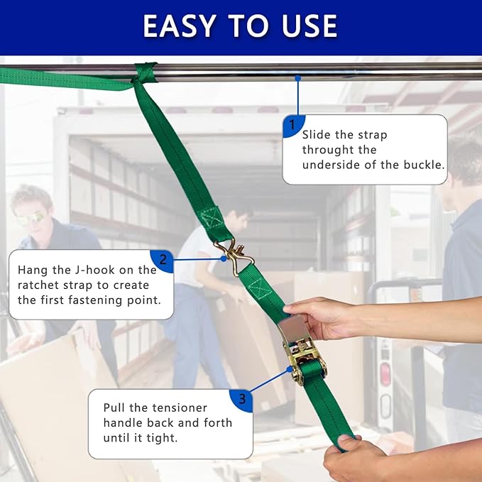 Ratchet Straps, 1 Inch x 16.4 Feet - Image 5