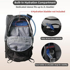 22L Hiking Backpack Lightweight Durable Waterproof Internal Frame Multi-Purpose - Image 3