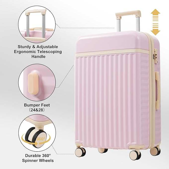 Merax Luggage Sets Front Opening, 2 Piece Hardshell Suitcase - Image 4