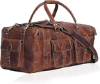 Large duffel bags for men holdall leather travel bag overnight gym sports by VCVINTAGECOUTURE