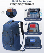 ECOHUB Hiking Backpack 30L Travel Backpack Lightweight Casual Daypack Water - Image 3