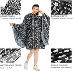 Rain Poncho Jacket Coat Hooded Zipper Style - Image 5