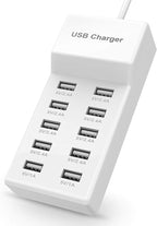 USB Charger Station Block with Rapid Charging Auto Detect Technology Safety by KingFuture